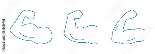Bicep icon. Bicep icon set. 