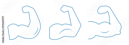 Bicep icon. Bicep icon set. 