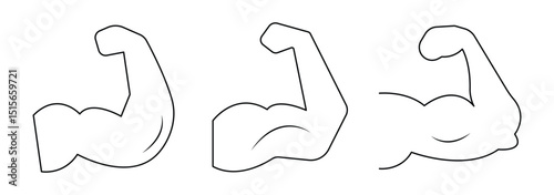 Bicep icon. Bicep icon set. 