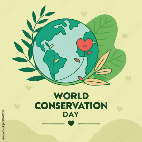 World Conservation Day: a symbolic and vibrant graphic that speaks to environmental awareness and promoting Earth preservation.