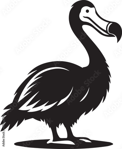 pelican bird vector illustration, pelican bird silhouette vector, pelican bird icon design