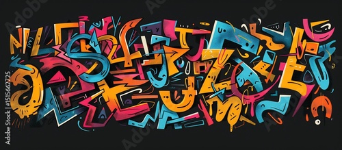Vibrant Abstract Graffiti Design