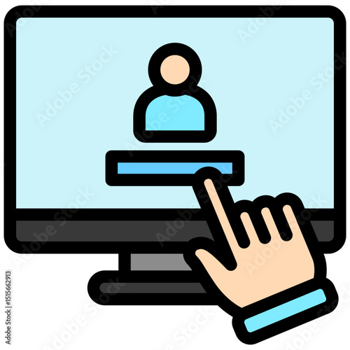 Access Control outline color, mini illustration icon. use for modern concept, print, UI, UX kit, web and app development. Vector related to account management, ecommerce, banking and finance.
