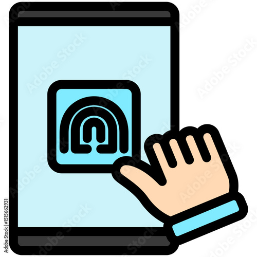 Access Control outline color, mini illustration icon. use for modern concept, print, UI, UX kit, web and app development. Vector related to account management, ecommerce, banking and finance.