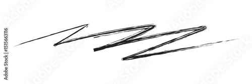 Hand drawn scribble underline line vector icon isolated on transparent background. EPS 20 .