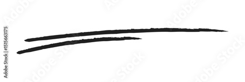 Hand drawn scribble underline line vector icon isolated on transparent background. EPS 20 .