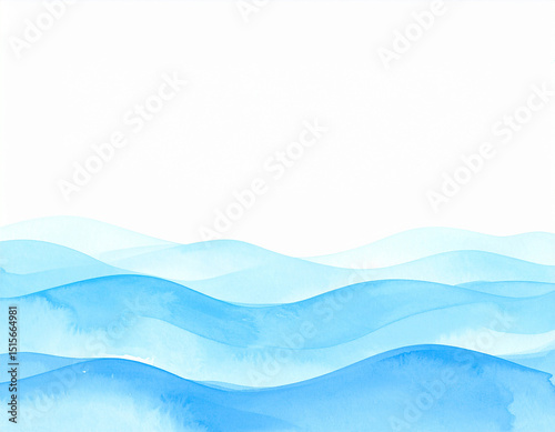 Wallpaper Mural 海　生成AI　水彩　背景 Torontodigital.ca