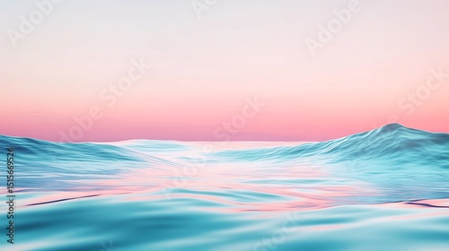 Pastel waves at sunrise.