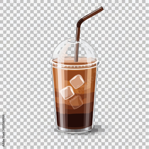 アイスコーヒーのベクターイラスト素材