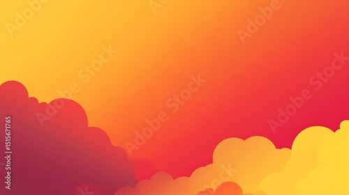 Colorful sunset cloudscape design.