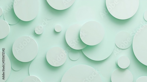 Light mint green circles layered on a mint green background.