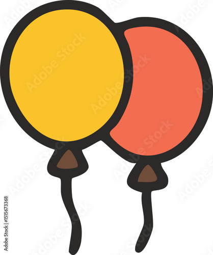Colorful Balloons Party Icon