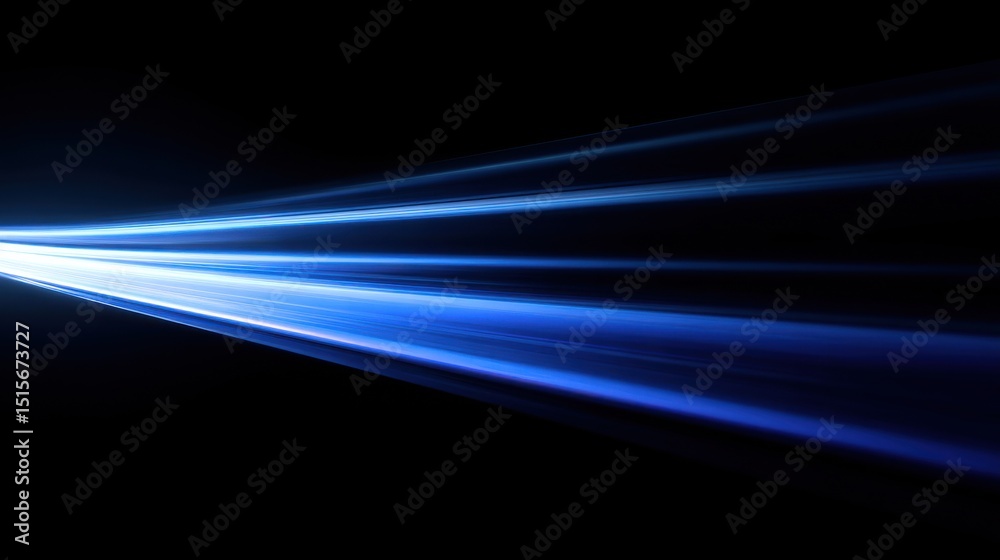Fototapeta premium A blue light is shown on a black background