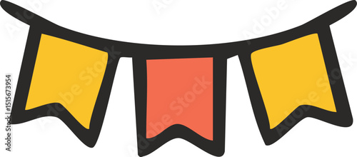 Bunting Banner Flag Garland Icon