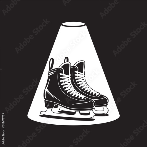 ice skates on white background