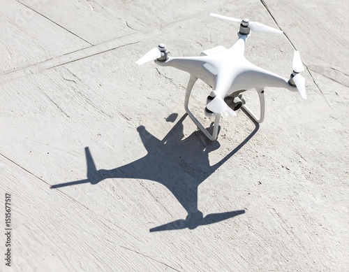 White drone on light-colored surface
