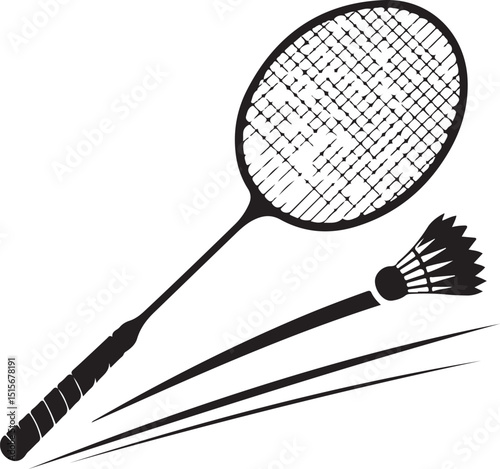 Badminton Icon Vector Silhouette
