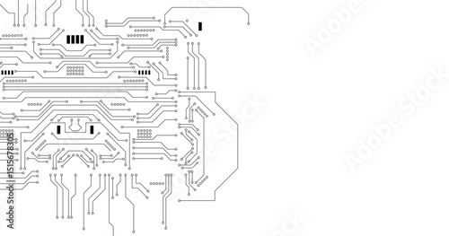 Abstract digital background with technology circuit board texture. Electronic motherboard illustration. Communication and engineering concept. Vector illustration. 