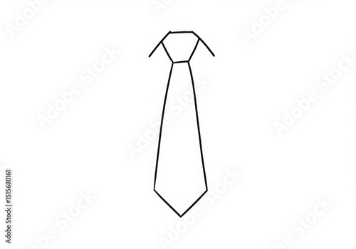Free Download Simple tie outline on a plain background - GFXLoad