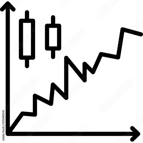 volatility icon illustration design with outline