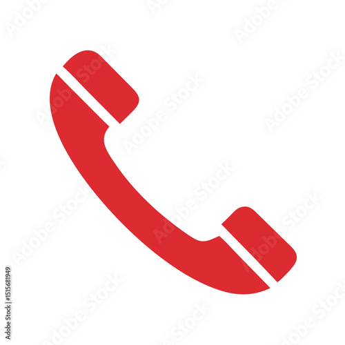 red telephone receiver on white