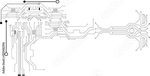 Technology background with hi-tech digital data connection system and computer electronic design. Vector art