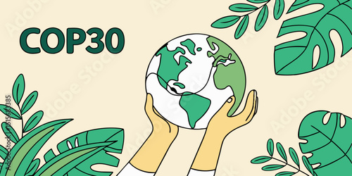 Environmental Awareness Earth Globe Cop30 Concept