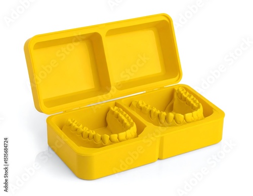 Yellow dental model case