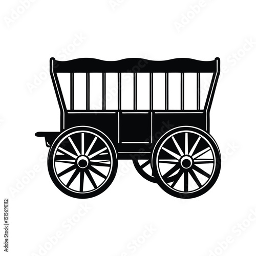 Minimal the Wagon icon vector illustration isolated on white background