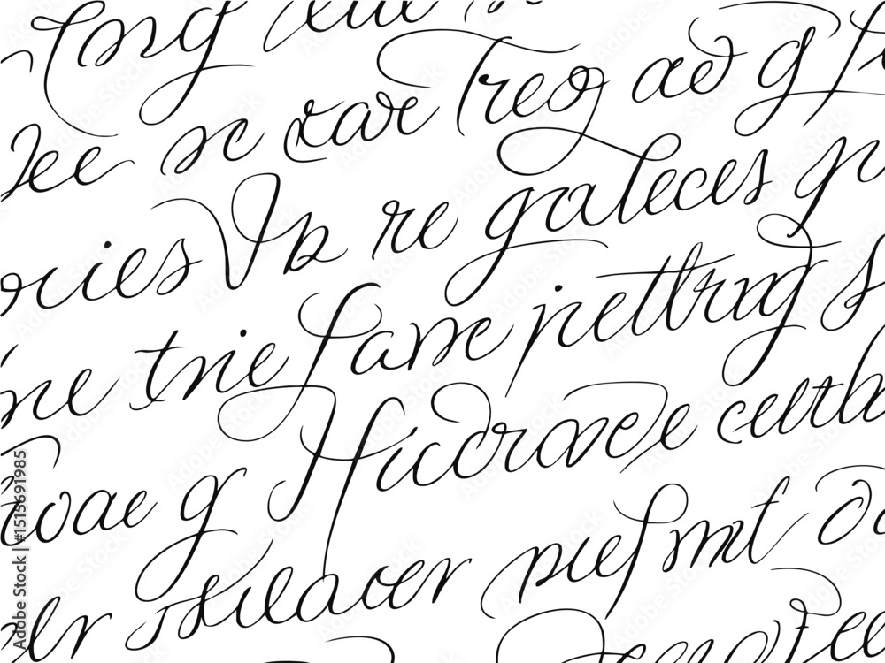 Naklejka premium Elegant calligraphy script vintage handwriting text design for invitations and creative projects with style silhouette