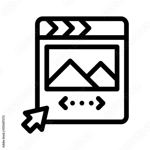 gallery line icon