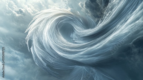 A fast-moving cloud of smoke or fog being pushed by a strong wind, swirling quickly across the sky, showing the invisible force of wind speed