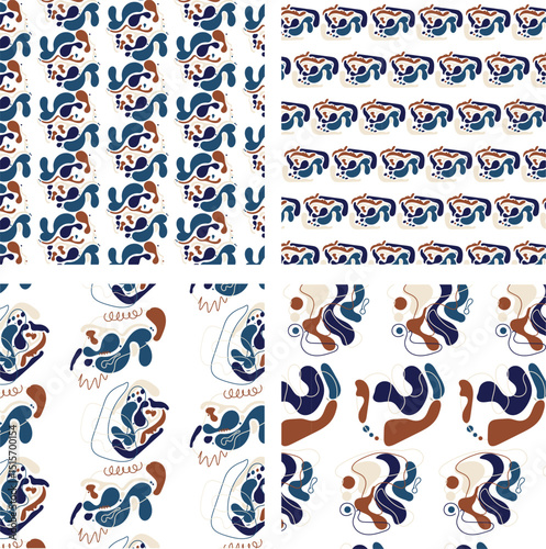 Contemporary abstract texture seamless pattern vector art and illustration