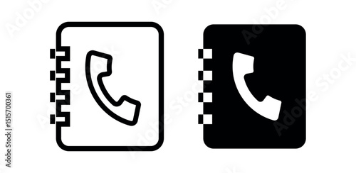 Phone contact icon. address book icon. contact list line symbol for mobile app, application, button, website design.
contact person list png and vector illustration on transparent background. 