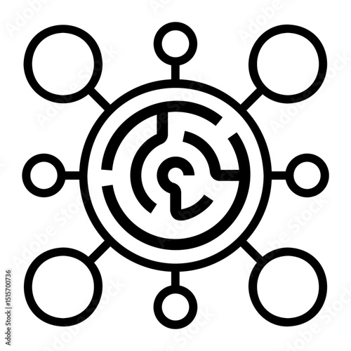 complexity Line Icon