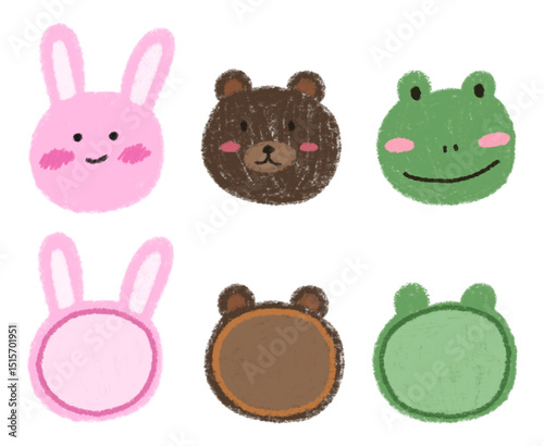 Cute animal illustration drawing character