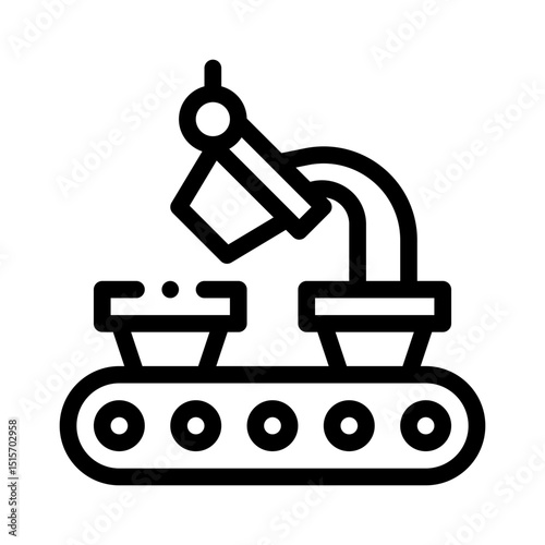 steel factory line icon