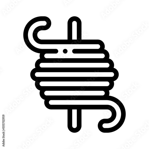 steel coil line icon
