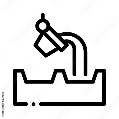 steel mold line icon