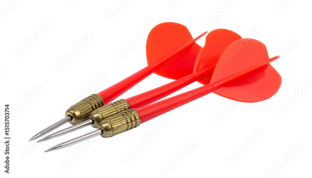 Three darts isolated on transparent or white background Three darts isolated on transparent or white background