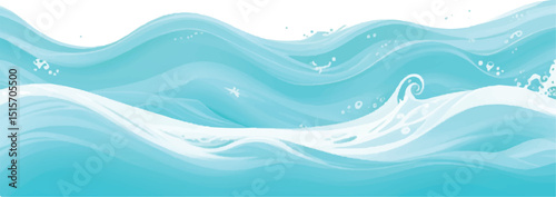 A peaceful abstract ocean painting in aqua, blue, and green watercolor tones. Great for wallpapers, branding, and digital design work.
