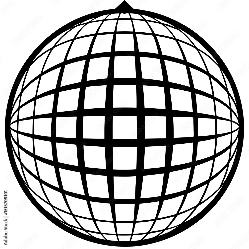 Abstract sphere grid pattern graphic design element