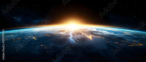 Earth Sunrise From Space