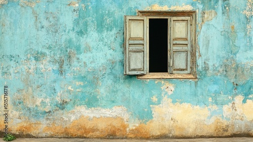 Open Window, Aged Wall
