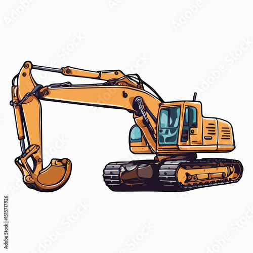 excavator vector illustration ai generated