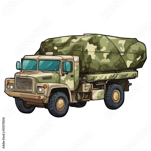 military truck vector illustration ai generated