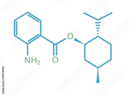 Chemical structure of menthyl anthranilate