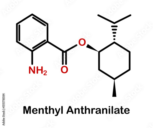 Chemical structure of menthyl anthranilate