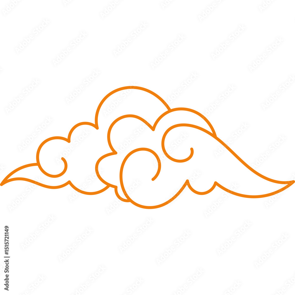 Line Cloud Curl Line Cloud Curl