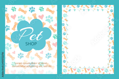 Set of cute pet shop banners, perfect for veterinary or pet care services